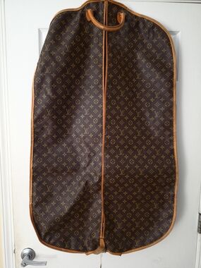 Louis Vuitton Brown Monogram Garment Bag with Tan Trim